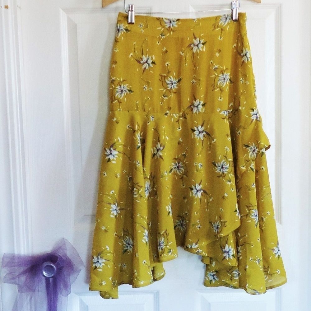 NWT NASTY GAL TIERED FLOUNCY FIT & FLARE SKIRT